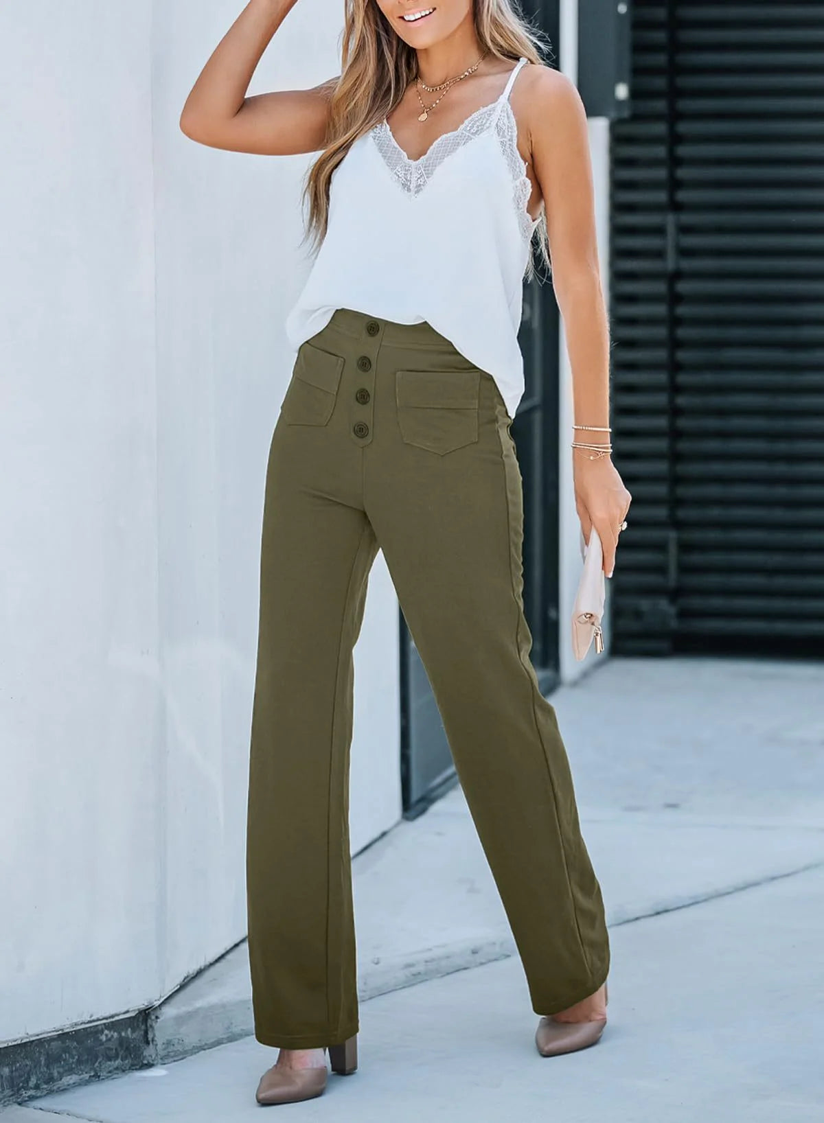 š„BIG SALEš„- Multi Pocket High Elastic Pants