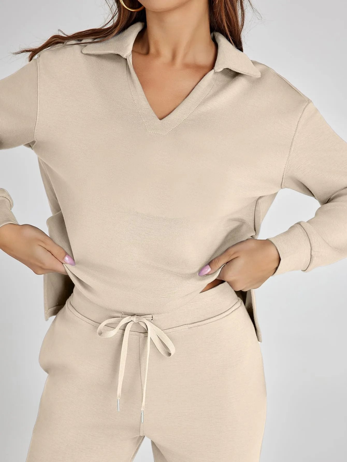 Women's 2 Piece Sets Outfits Casual Long Sleeve Sweatsuits Sets (š„Same as in the video)