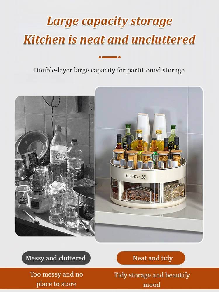 Kitchen 360° Rotating Spice Organizer