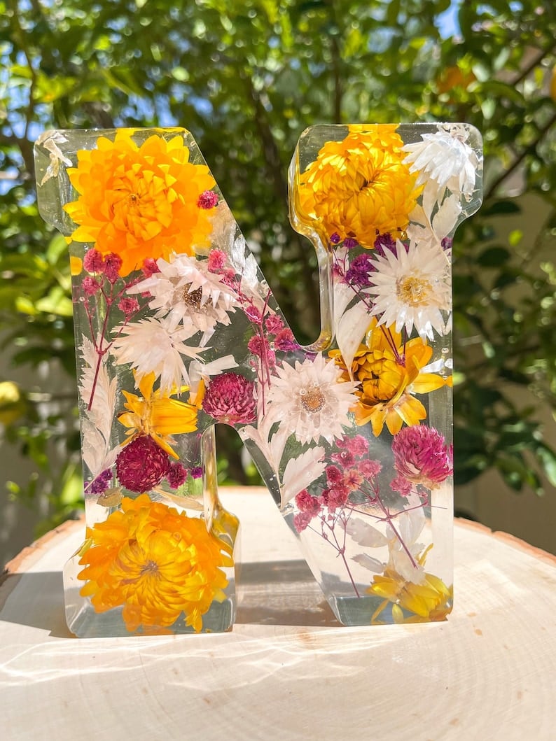 LED Luminous Letters😍Flower Resin Night Light