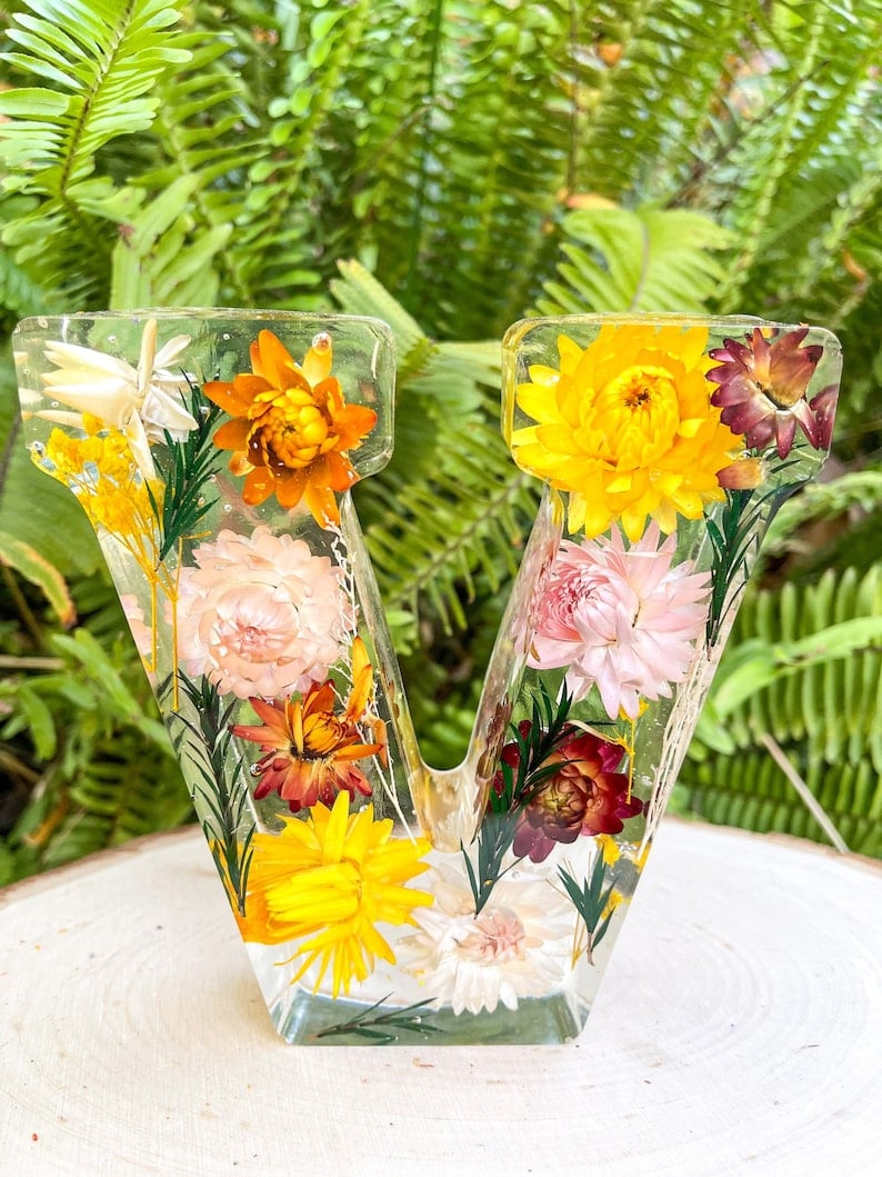 LED Luminous Letters😍Flower Resin Night Light