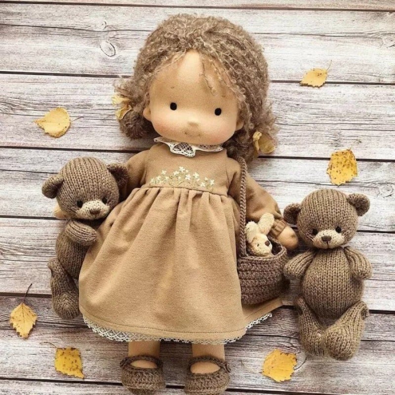 📣🔥Best Gift For Kids_—👧Handmade Cotton Waldorf doll