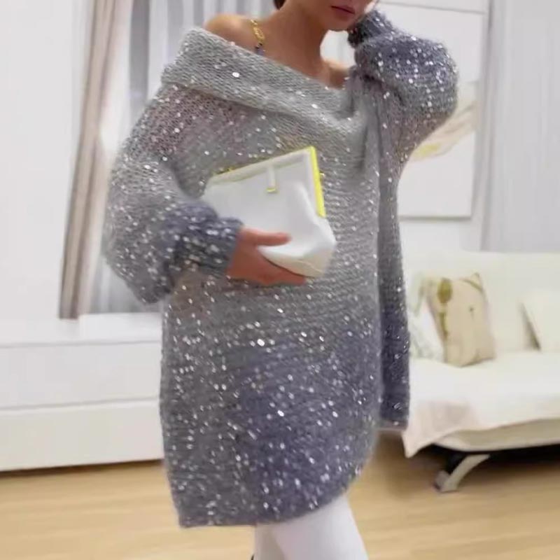 🔥Women's Off-Shoulder Cozy Loose Sweater