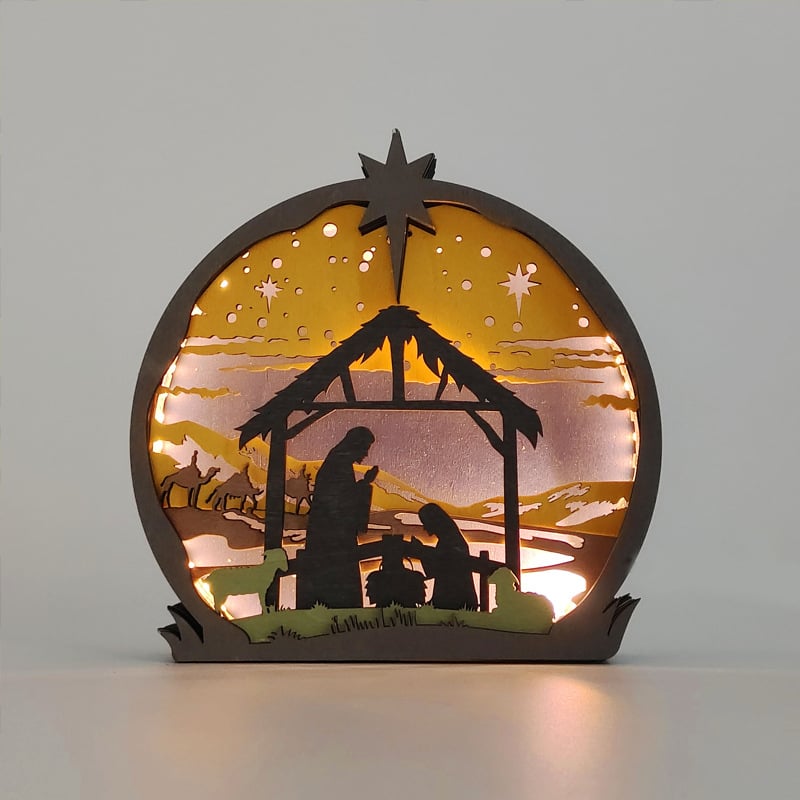 🦖Animal Wood Carving Night Light Home Decoration Crafts