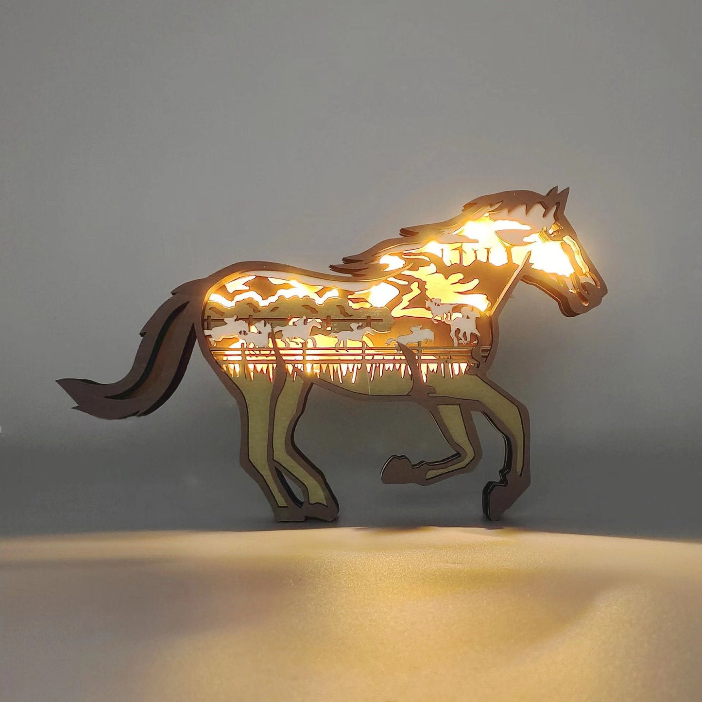 🦖Animal Wood Carving Night Light Home Decoration Crafts