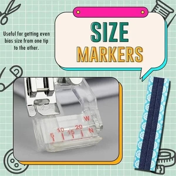 🔥Adjustable Bias Tape Binding Foot