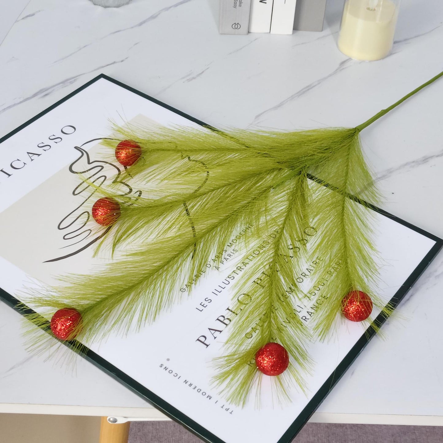 christmas reed grass elf ball simulation green plants