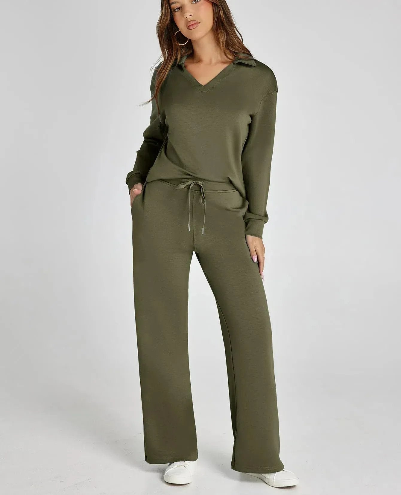 Women's 2 Piece Sets Outfits Casual Long Sleeve Sweatsuits Sets (š„Same as in the video)