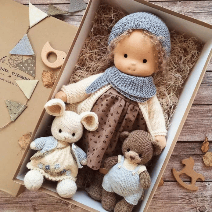 📣🔥Best Gift For Kids_—👧Handmade Cotton Waldorf doll