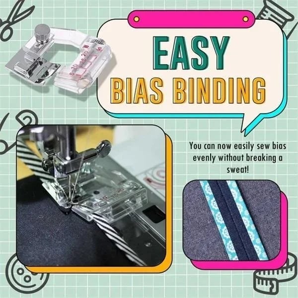 🔥Adjustable Bias Tape Binding Foot