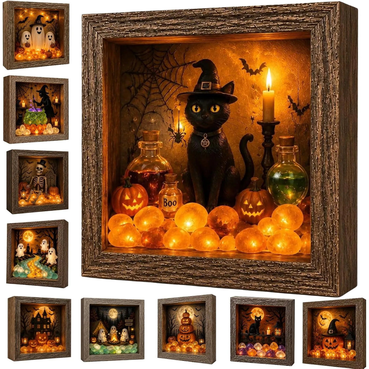 š”DIY 3D Light-Up Halloween Shadow Box Kitš