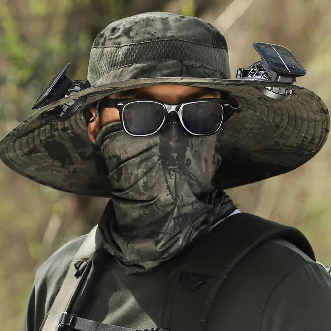 š„EARLY SUMMER SALE 69% OFFā”- a Outdoor Wide Brim Sun Hat With Solar Fan