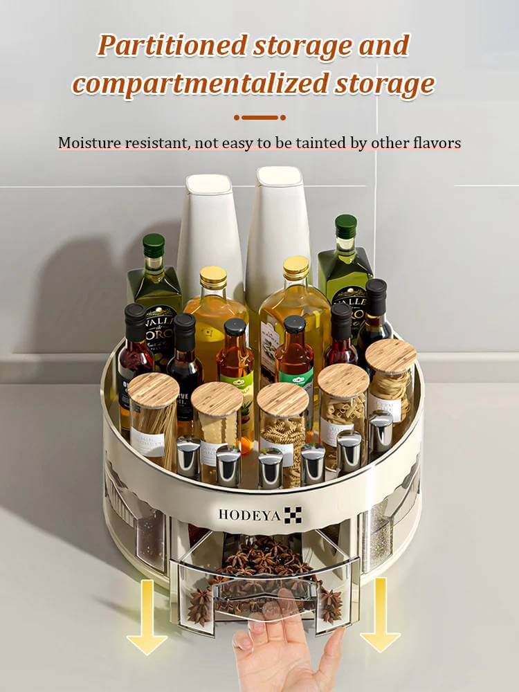 Kitchen 360° Rotating Spice Organizer
