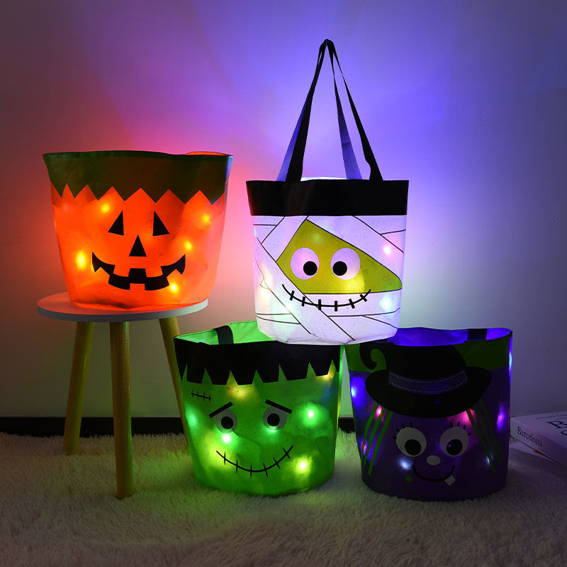 Multi-level luminous Halloween candy bag