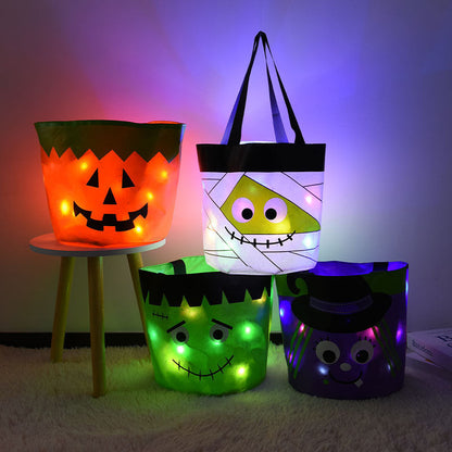 Multi-level luminous Halloween candy bag