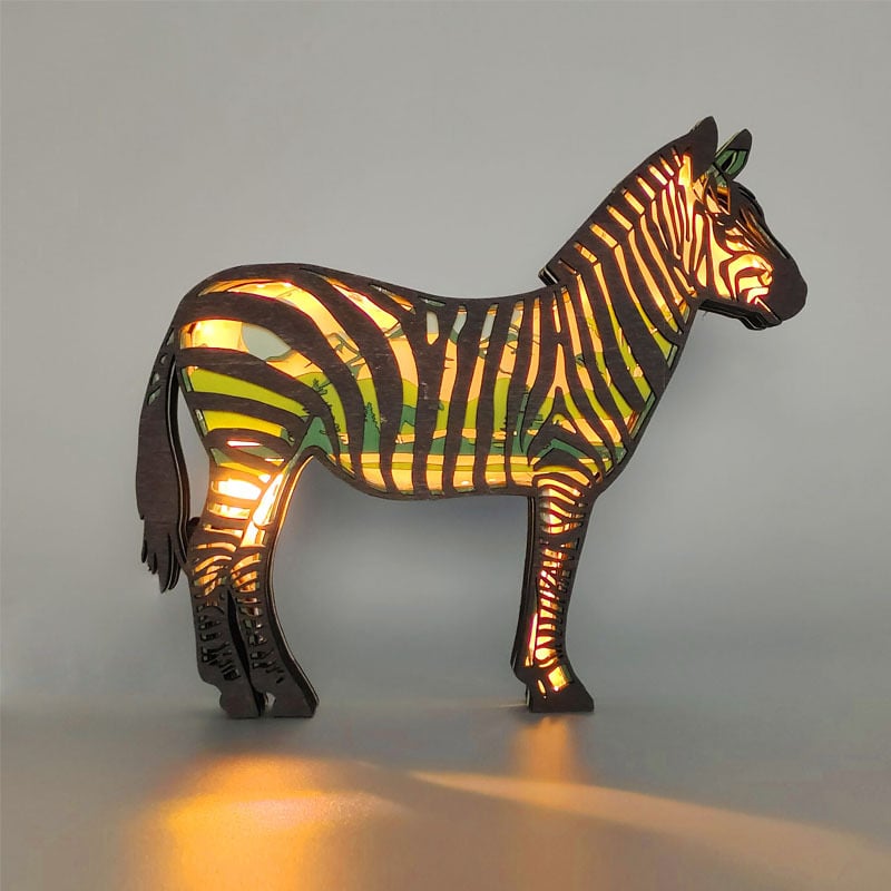 🦖Animal Wood Carving Night Light Home Decoration Crafts