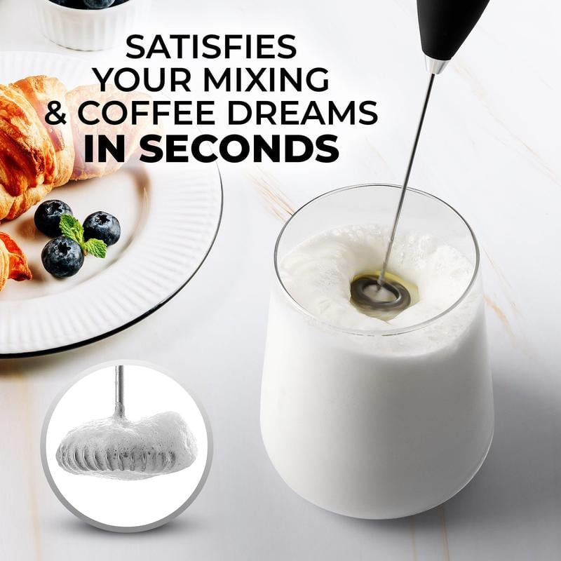 Milk Frother Handheld With Stand(Various collection colors)