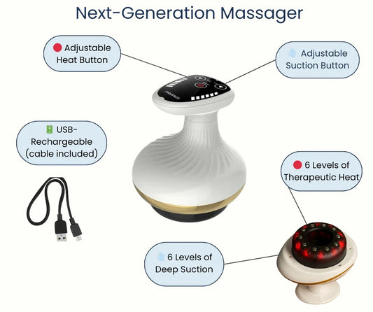 3-in-1 Body Sculpting Massager – Suction, Heat & Red Light Therapy for Cellulite Reduction & Skin Firming