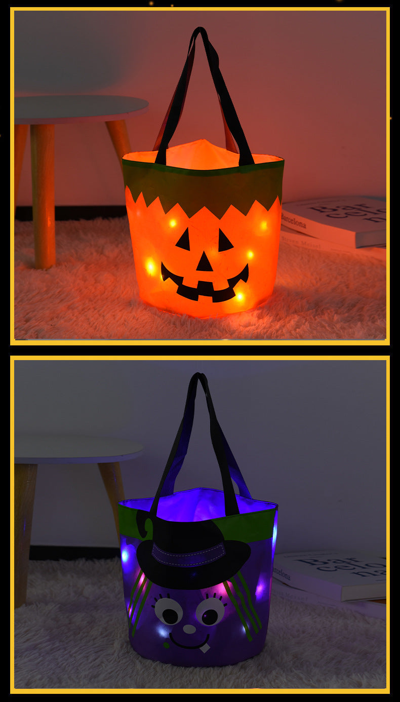 Multi-level luminous Halloween candy bag