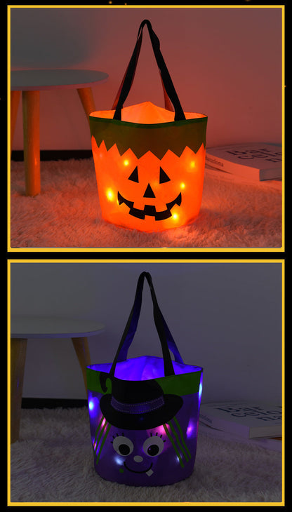 Multi-level luminous Halloween candy bag