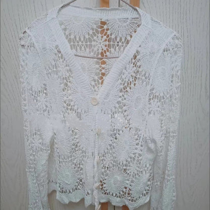 Women's Long Sleeve V-Neck Jacket