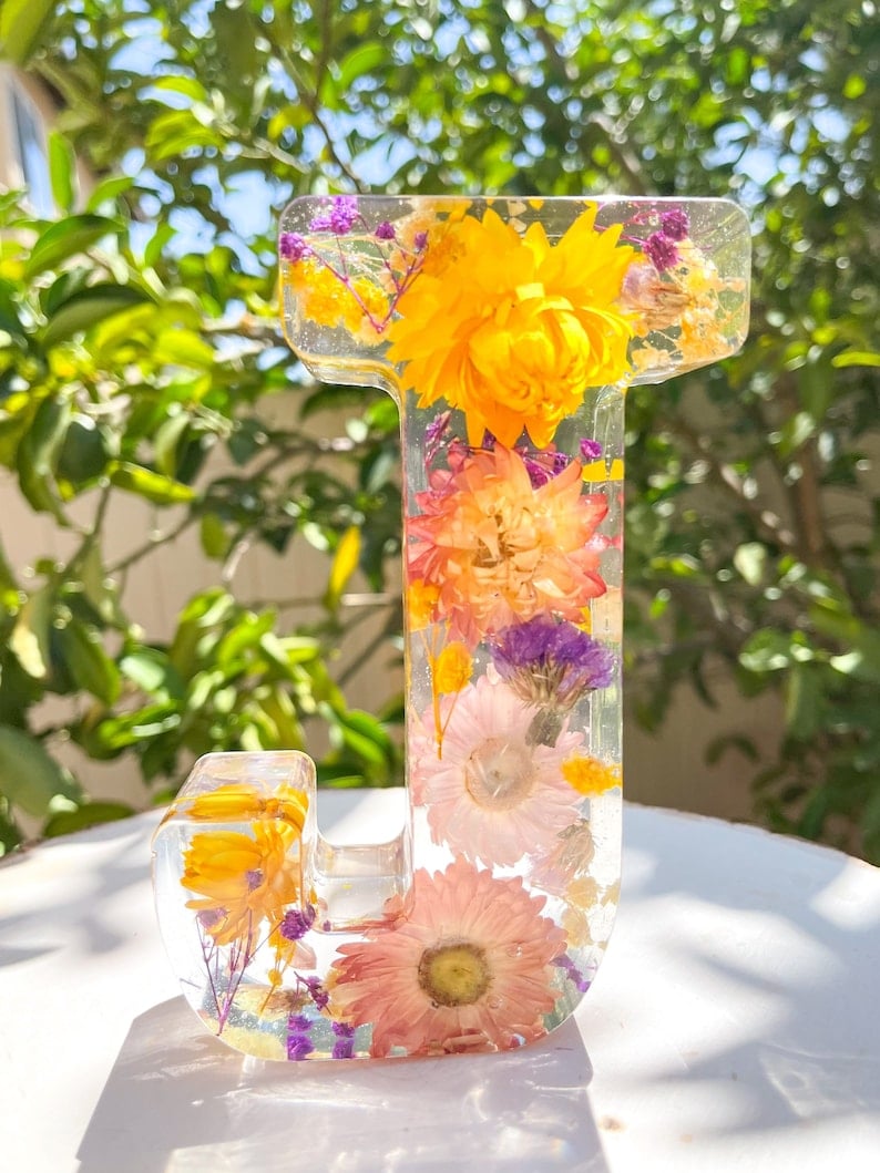 LED Luminous Letters😍Flower Resin Night Light