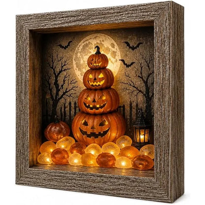 💡DIY 3D Light-Up Halloween Shadow Box Kit🎃