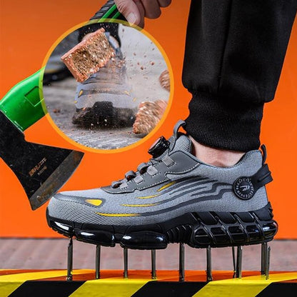 Smash-Proof Safety Shoes with Swivel Button