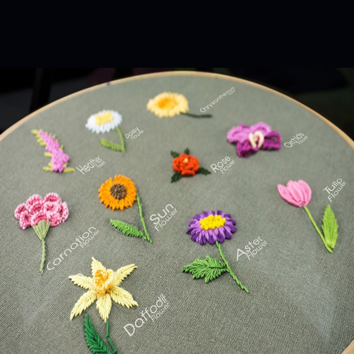 49% OFF - Perfect Gift - 💐Embroidery  Hoop Flower Kit for Beginner