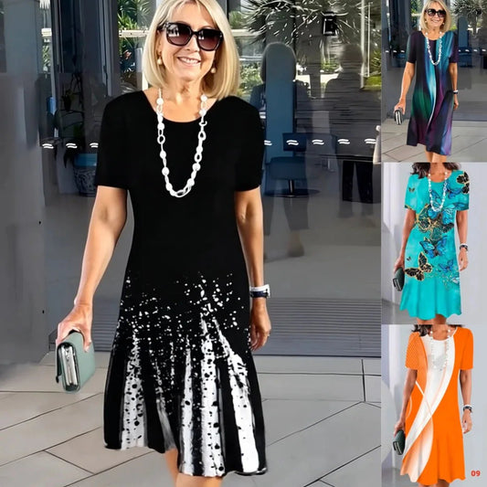 Women's Color-Block Pleated Dress 👗