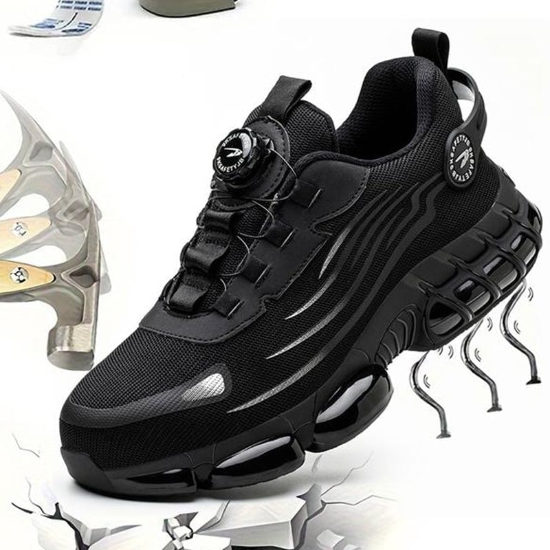 Smash-Proof Safety Shoes with Swivel Button