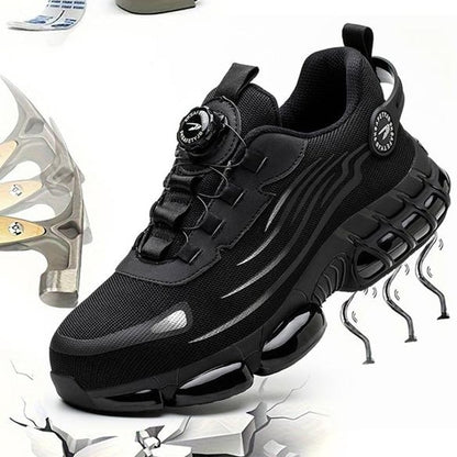 Smash-Proof Safety Shoes with Swivel Button