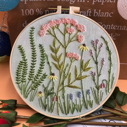 49% OFF - Perfect Gift - 💐Embroidery  Hoop Flower Kit for Beginner