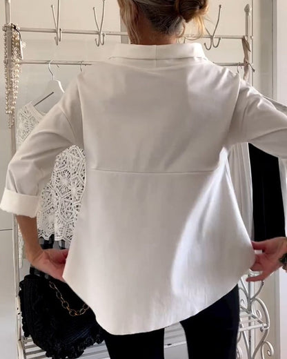 Mother's Day Gifts - Casual Wide Lapel Turtleneck Top