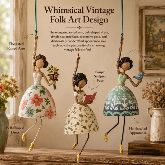 ✨👠Vintage Whimsical Dancing Lady Hanging Decor