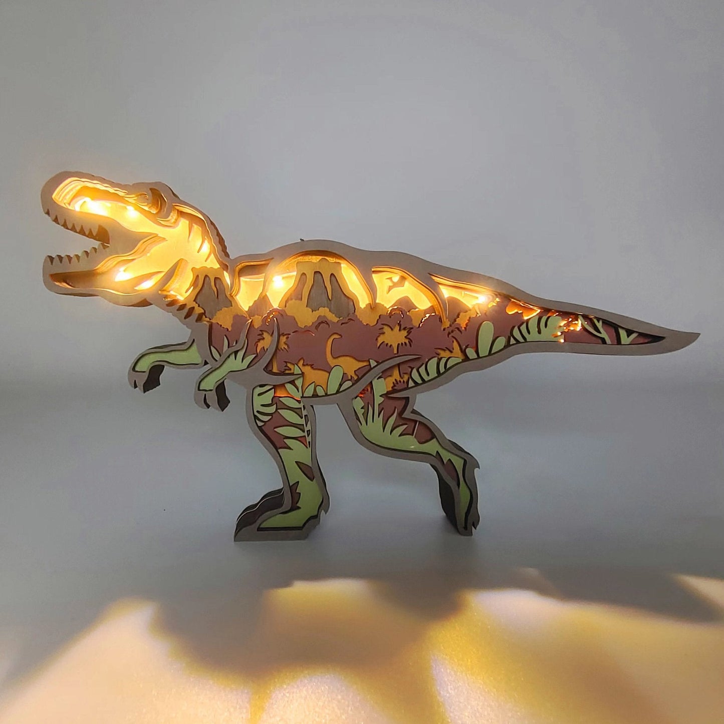 🦖Animal Wood Carving Night Light Home Decoration Crafts