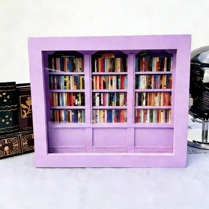 Personalised 'Freedom from Anxiety' Miniature Bookshelf – With Mini Books