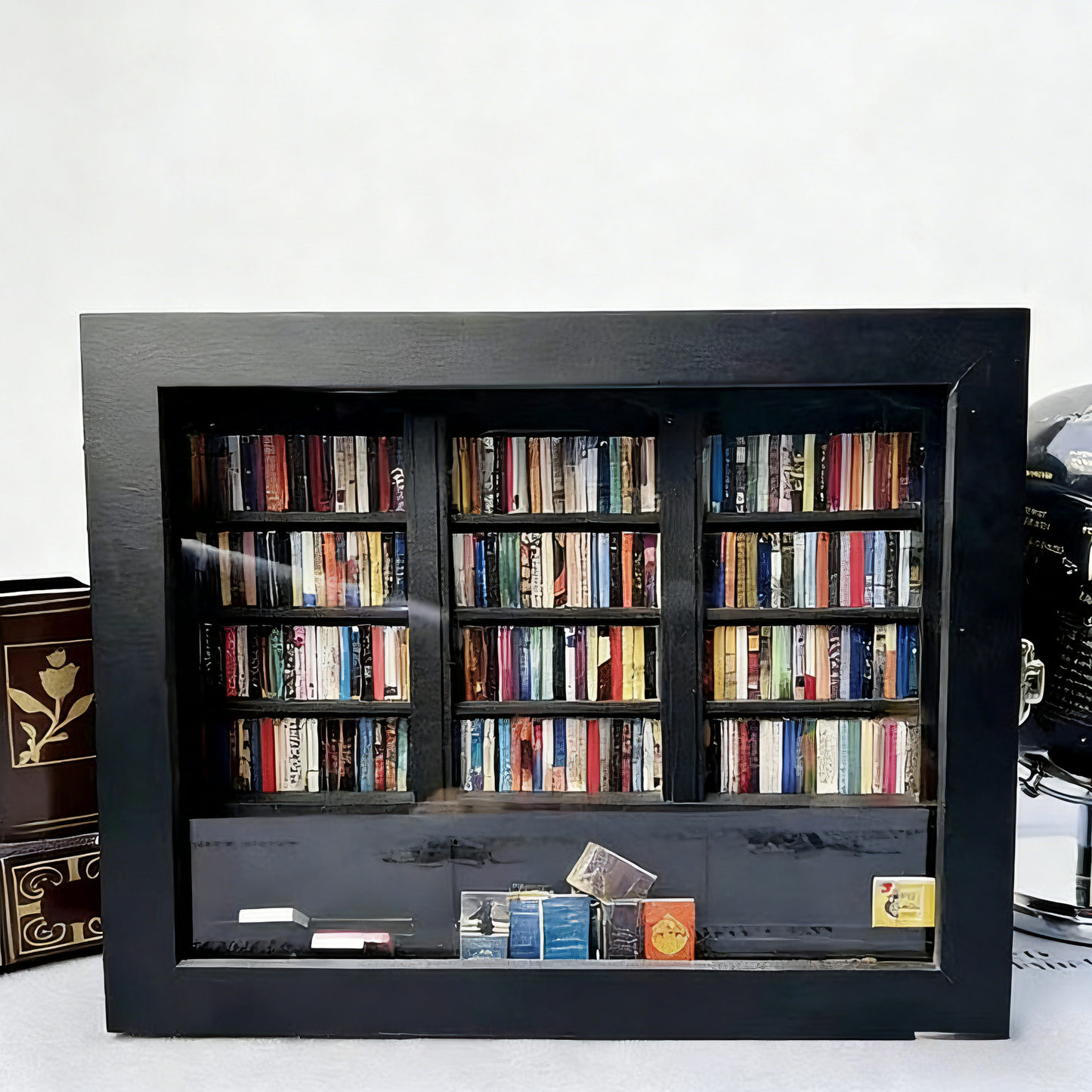 Personalised 'Freedom from Anxiety' Miniature Bookshelf – With Mini Books