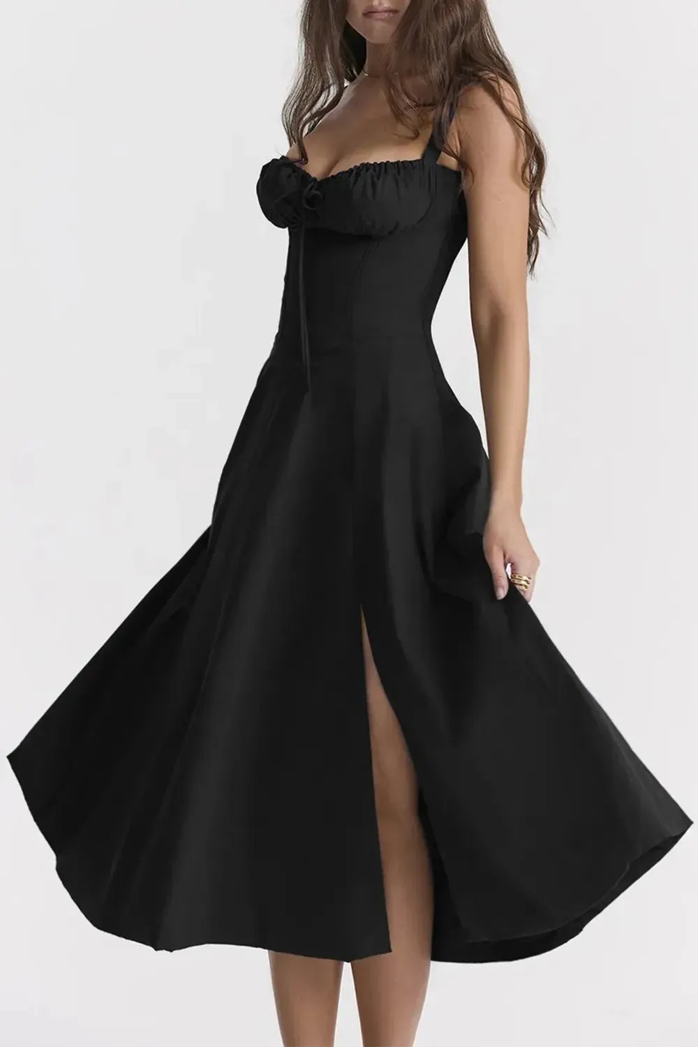 🔥Floral Bustier Midriff Waist Shaper Dress