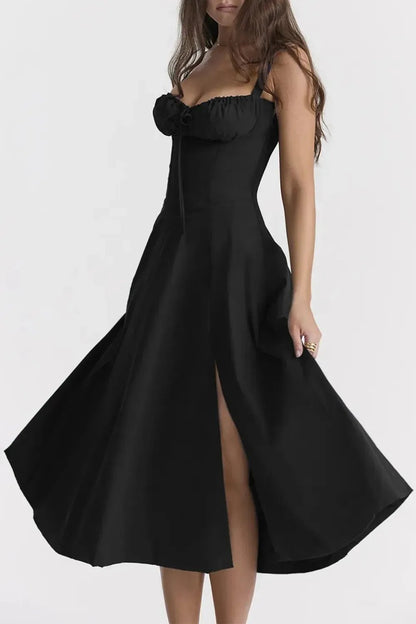 🔥Floral Bustier Midriff Waist Shaper Dress