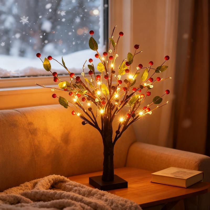 Red Fruit Tree LED Lights