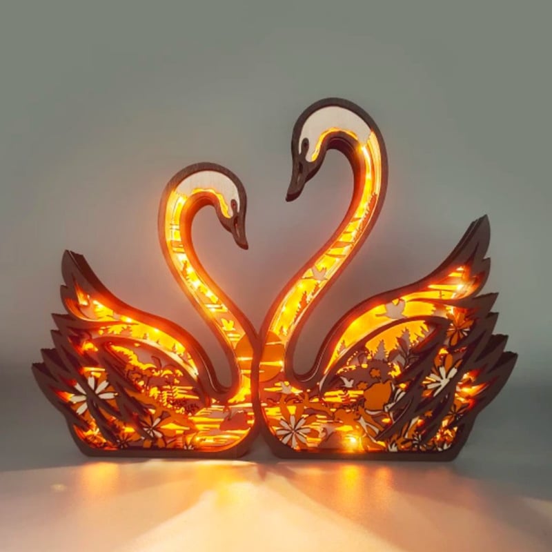 🦖Animal Wood Carving Night Light Home Decoration Crafts
