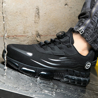 Smash-Proof Safety Shoes with Swivel Button