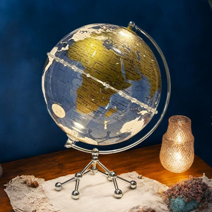 Golden Earth Globe Desk Lamp  Diam. 20 cm