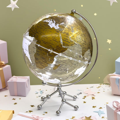 Golden Earth Globe Desk Lamp  Diam. 20 cm