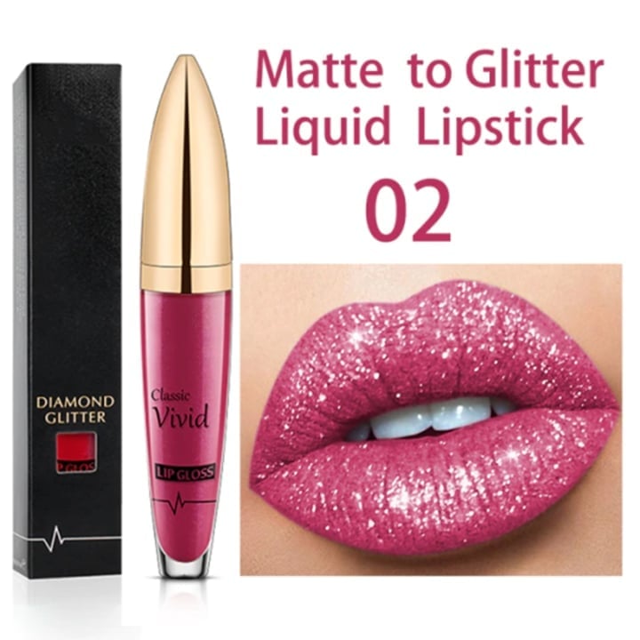 💄USD9.99 💄- Diamond Lip Color Matte to Shimmer Liquid Lipstick Waterproof