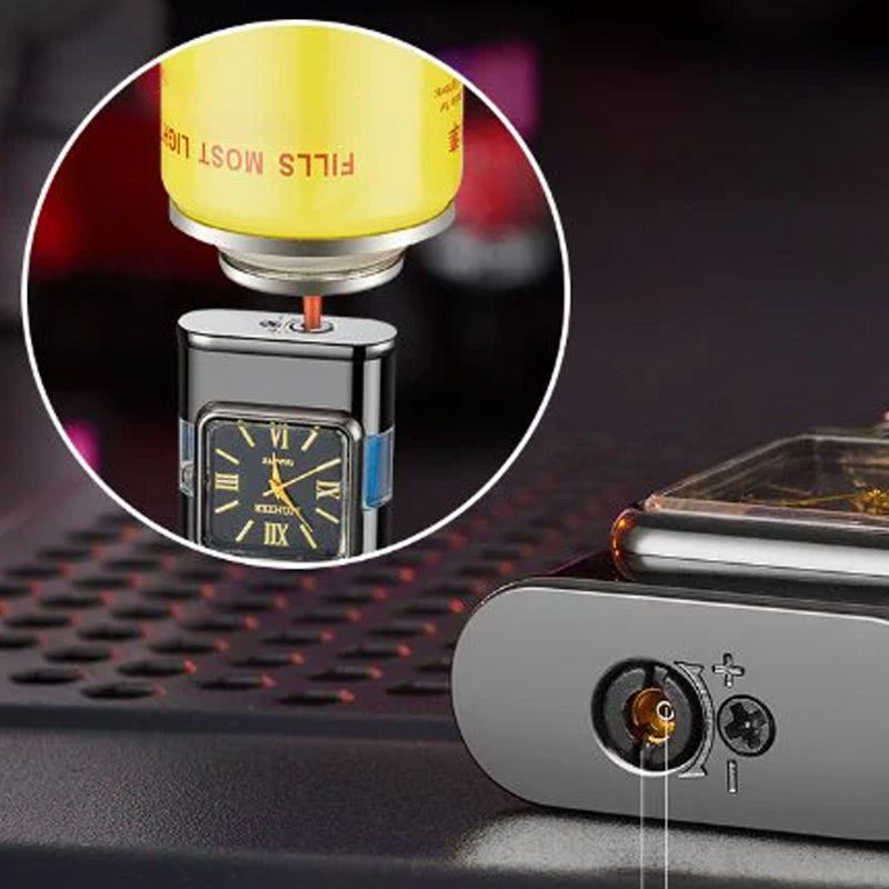 Windproof Lighter Vintage Watch Bezel Jet flame Torch