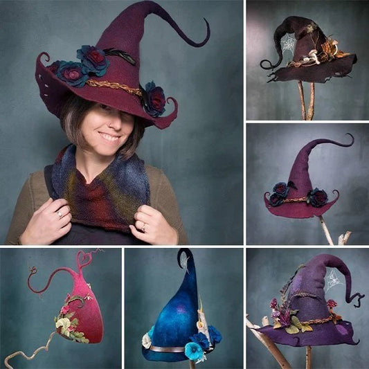 Promotion 49% OFF  Halloween Party Felt Witch Hats