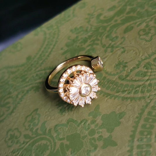 Crystal Anxiety Relief Spinning Ring