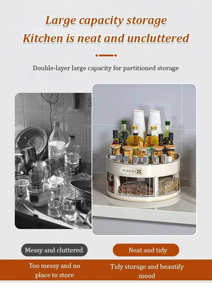 Kitchen 360° Rotating Spice Organizer